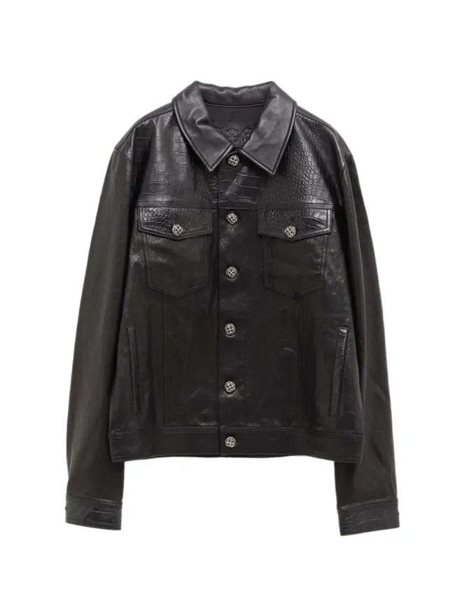 Amal Guessous Amal Guessous クロコダイルエフェクトシャツ ブラックの商品画像