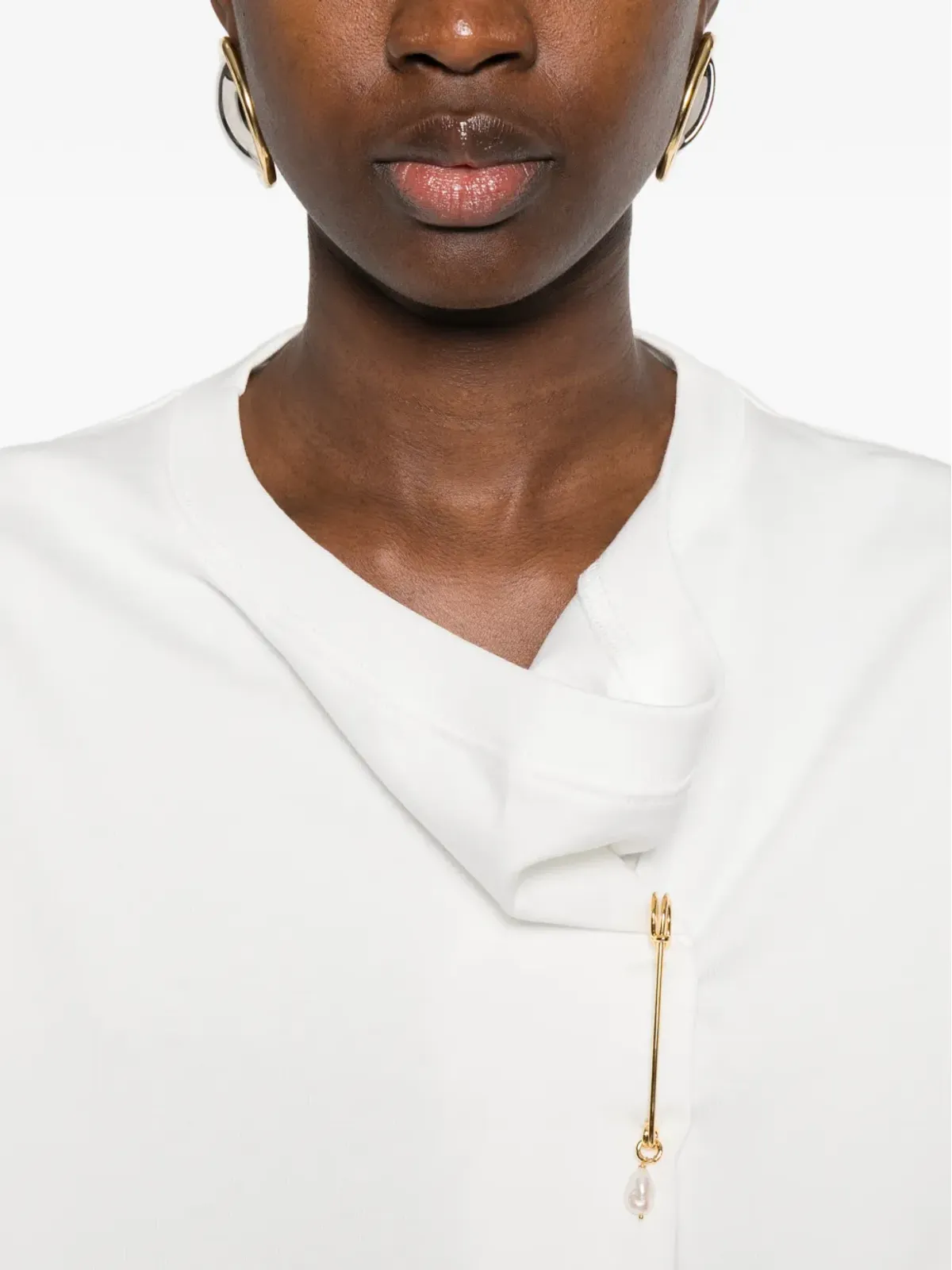 Carven ドレープディテール Tシャツ - 画像5