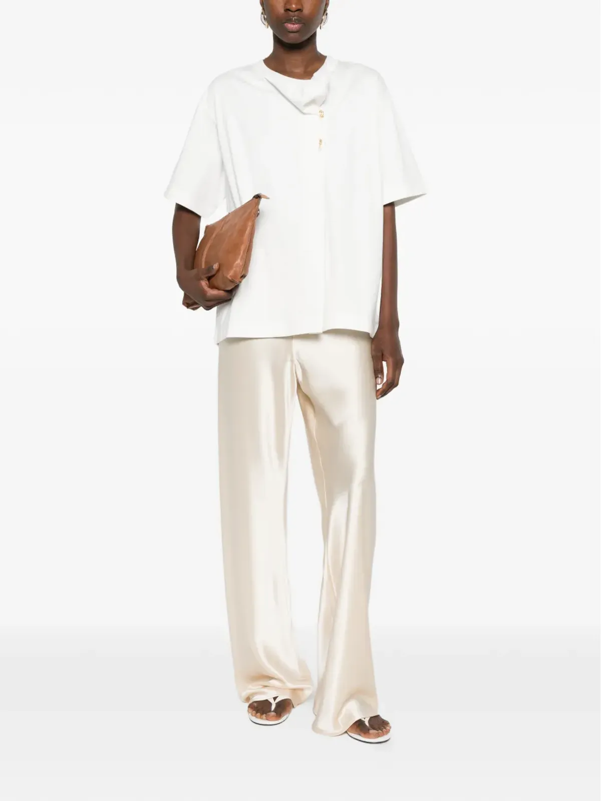 Carven ドレープディテール Tシャツ - 画像2