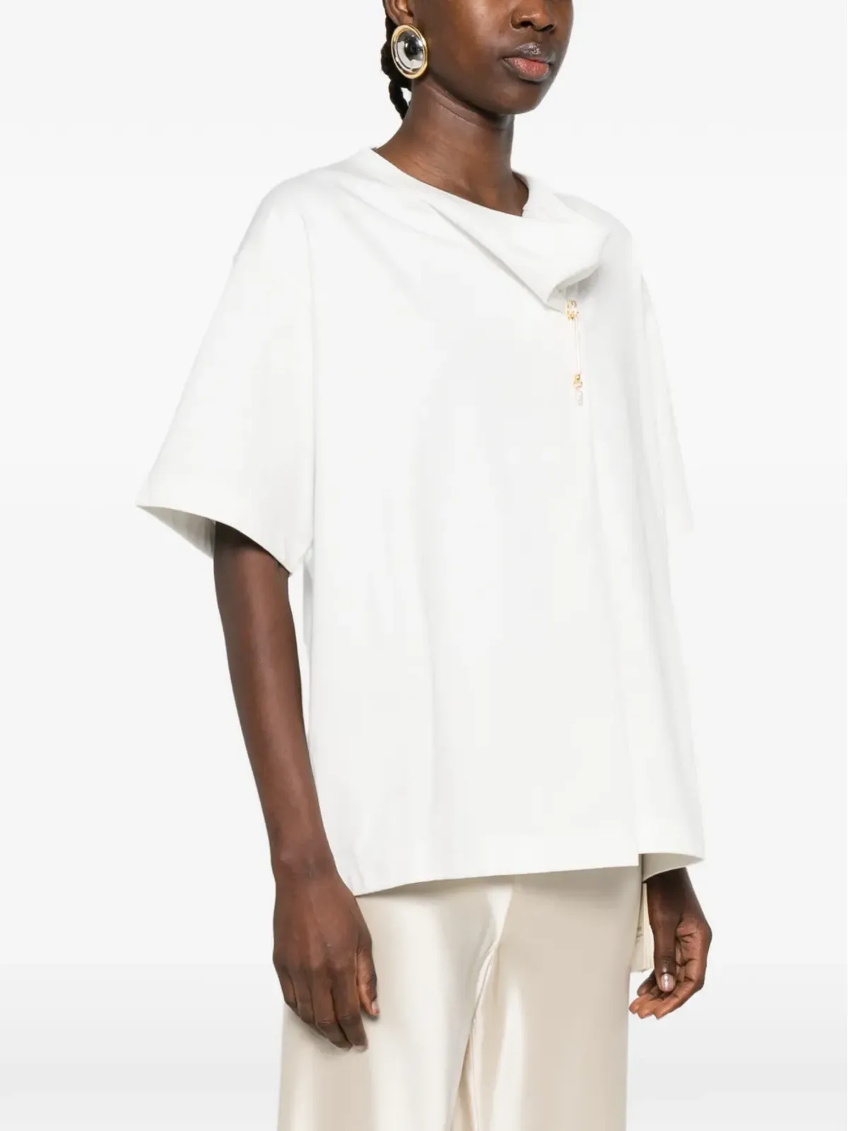 Carven ドレープディテール Tシャツ - 画像3