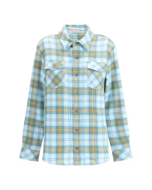 GOD'S TRUE CASHMERE フリーダム カシミヤ シャツ ブルー - サムネイル1