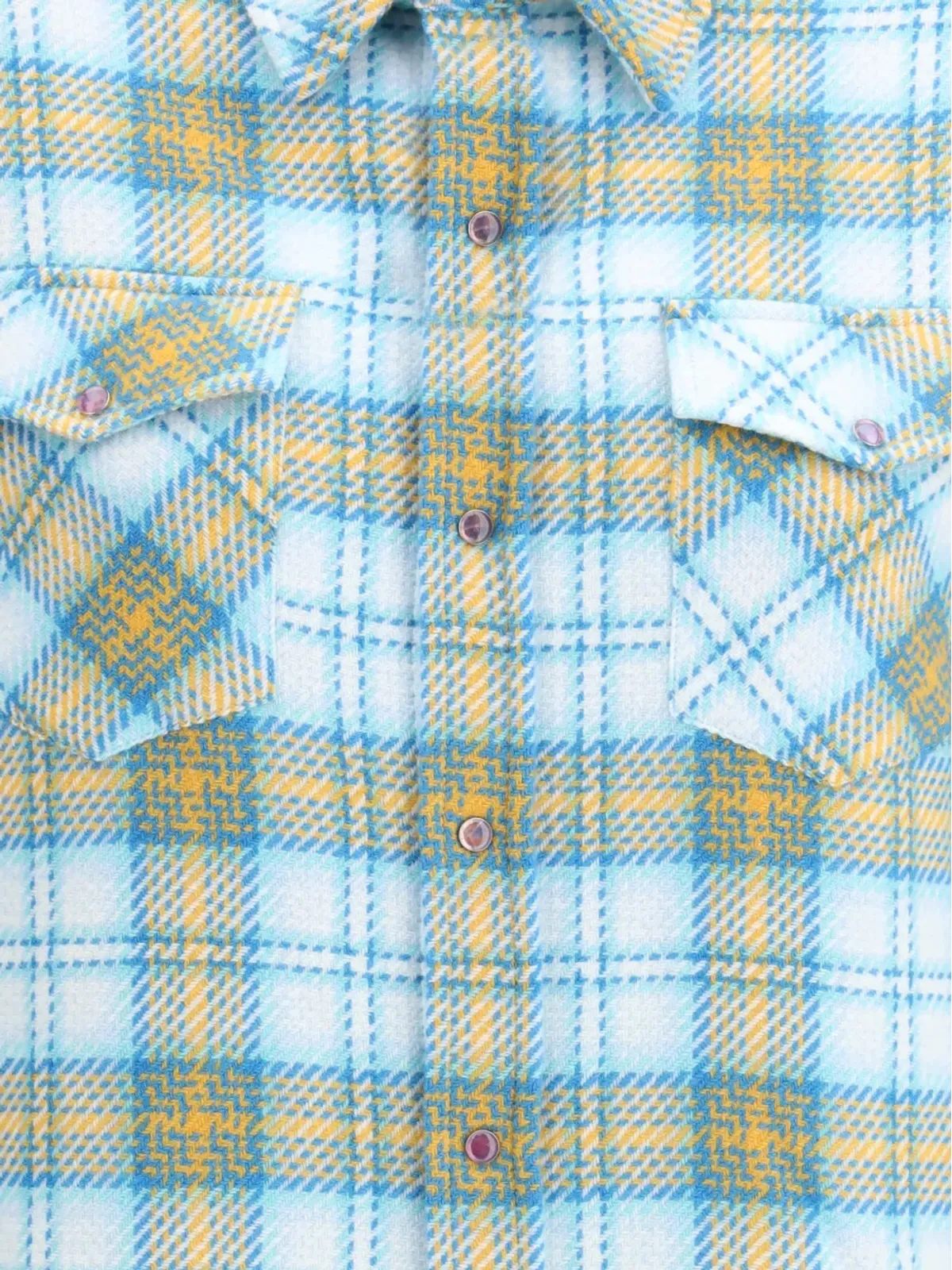 GOD'S TRUE CASHMERE フリーダム カシミヤ シャツ ブルー - 画像3