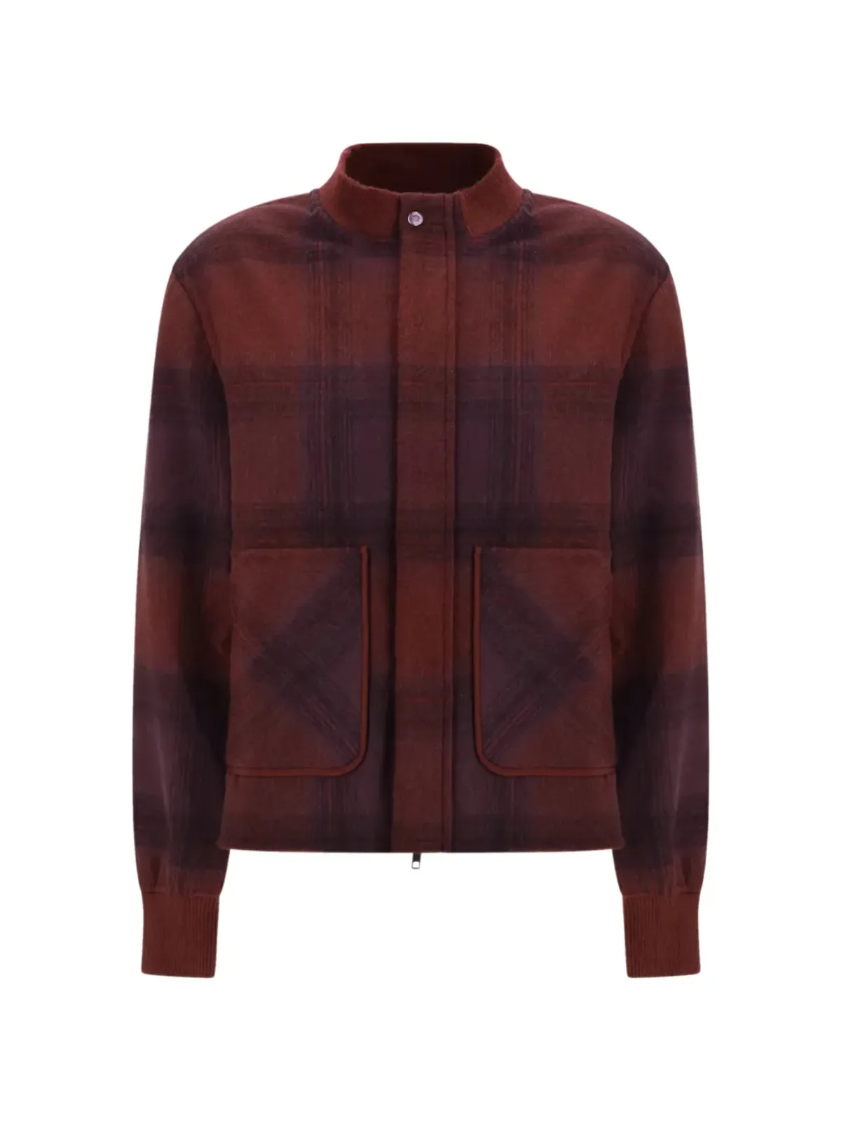 GOD'S TRUE CASHMERE グラドティュード plaidジャケット - Brown - 画像1