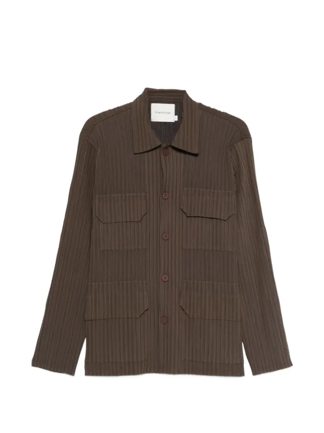 Gongdid Design Gongdid Design ポケット付きテクスチャードシャツ - Brownの商品画像