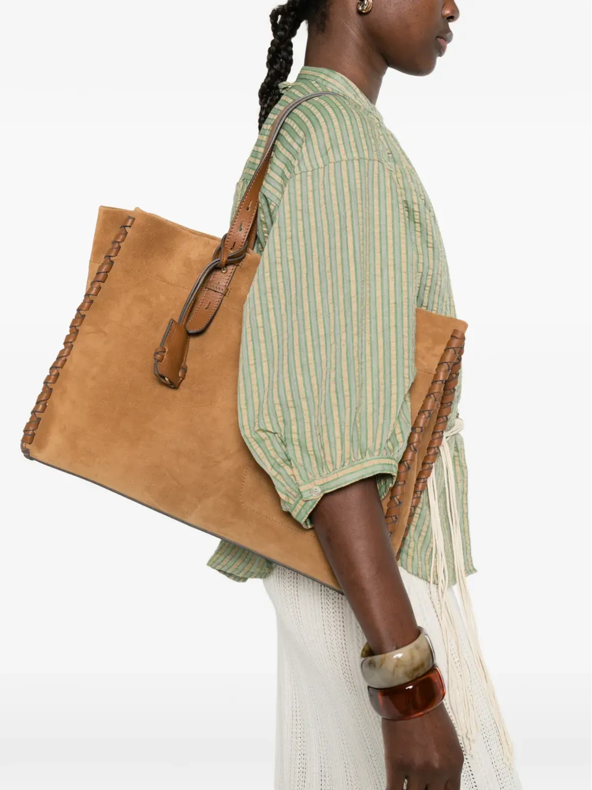 Anya Hindmarch Mortimer ブレイドディテール レザー トートバッグ - 画像2