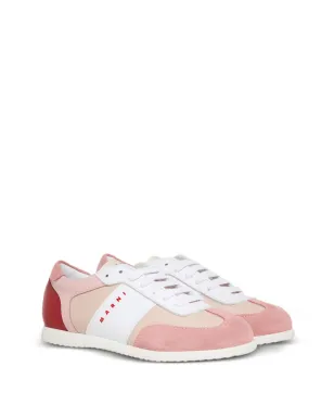 Marni Kids カラーブロックプリントスニーカー ピンク - サムネイル2
