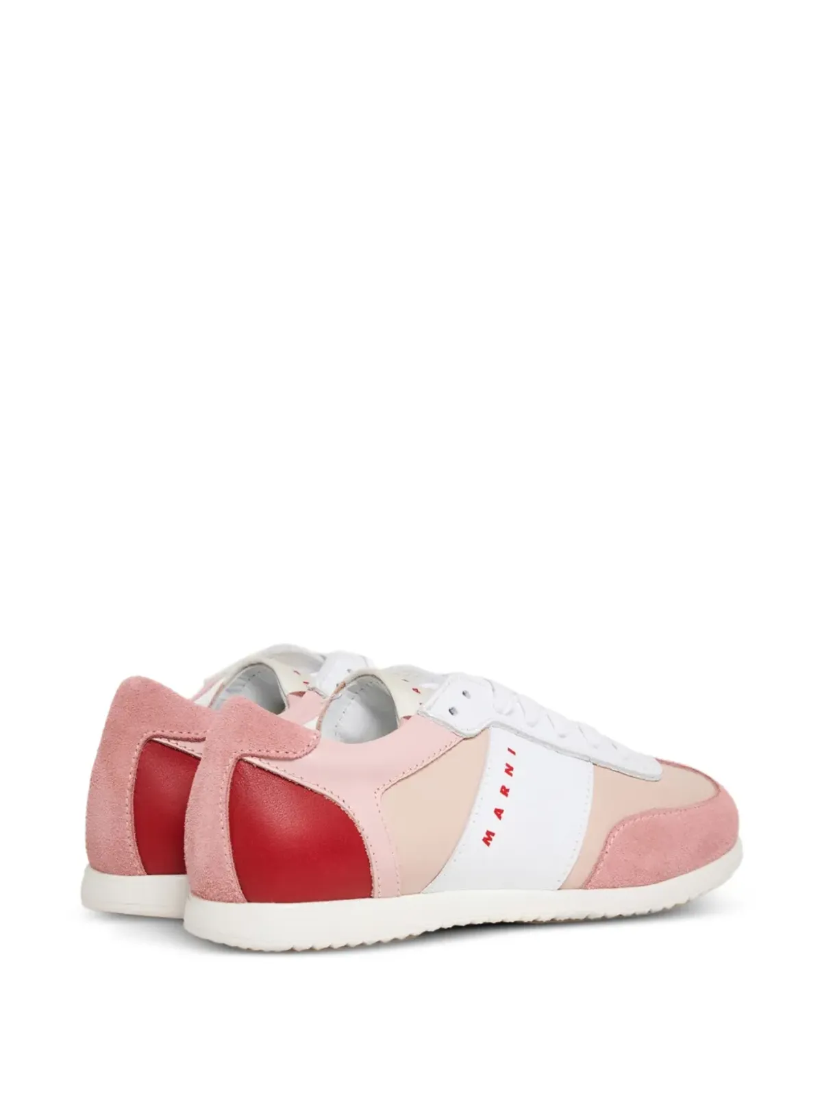 Marni Kids カラーブロックプリントスニーカー ピンク - 画像3