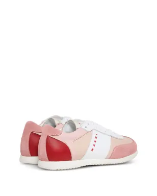 Marni Kids カラーブロックプリントスニーカー ピンク - サムネイル3