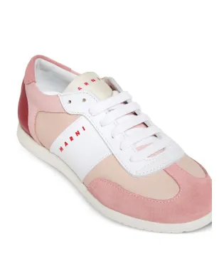 Marni Kids カラーブロックプリントスニーカー ピンク - サムネイル4