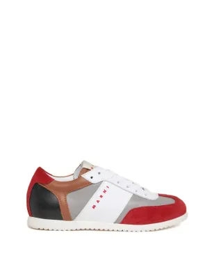 Marni Kids カラーブロック サイドプリント スニーカー - レッド - サムネイル2
