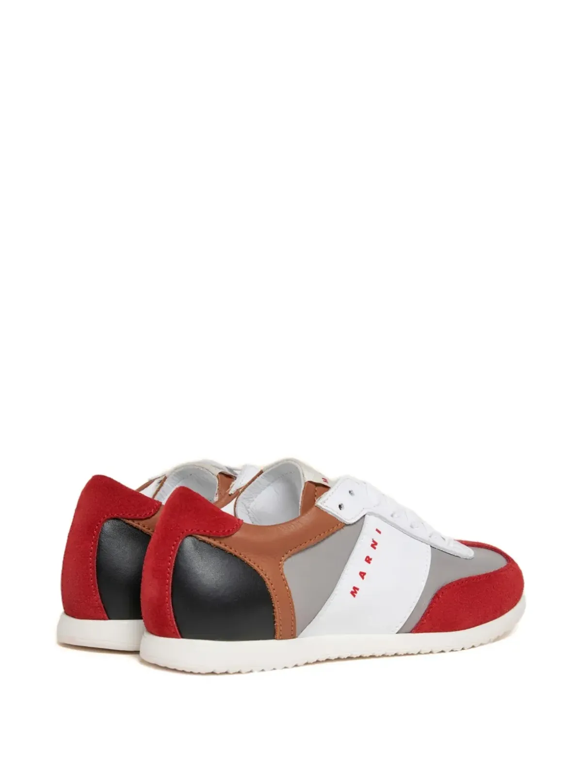Marni Kids カラーブロック サイドプリント スニーカー - レッド - 画像3
