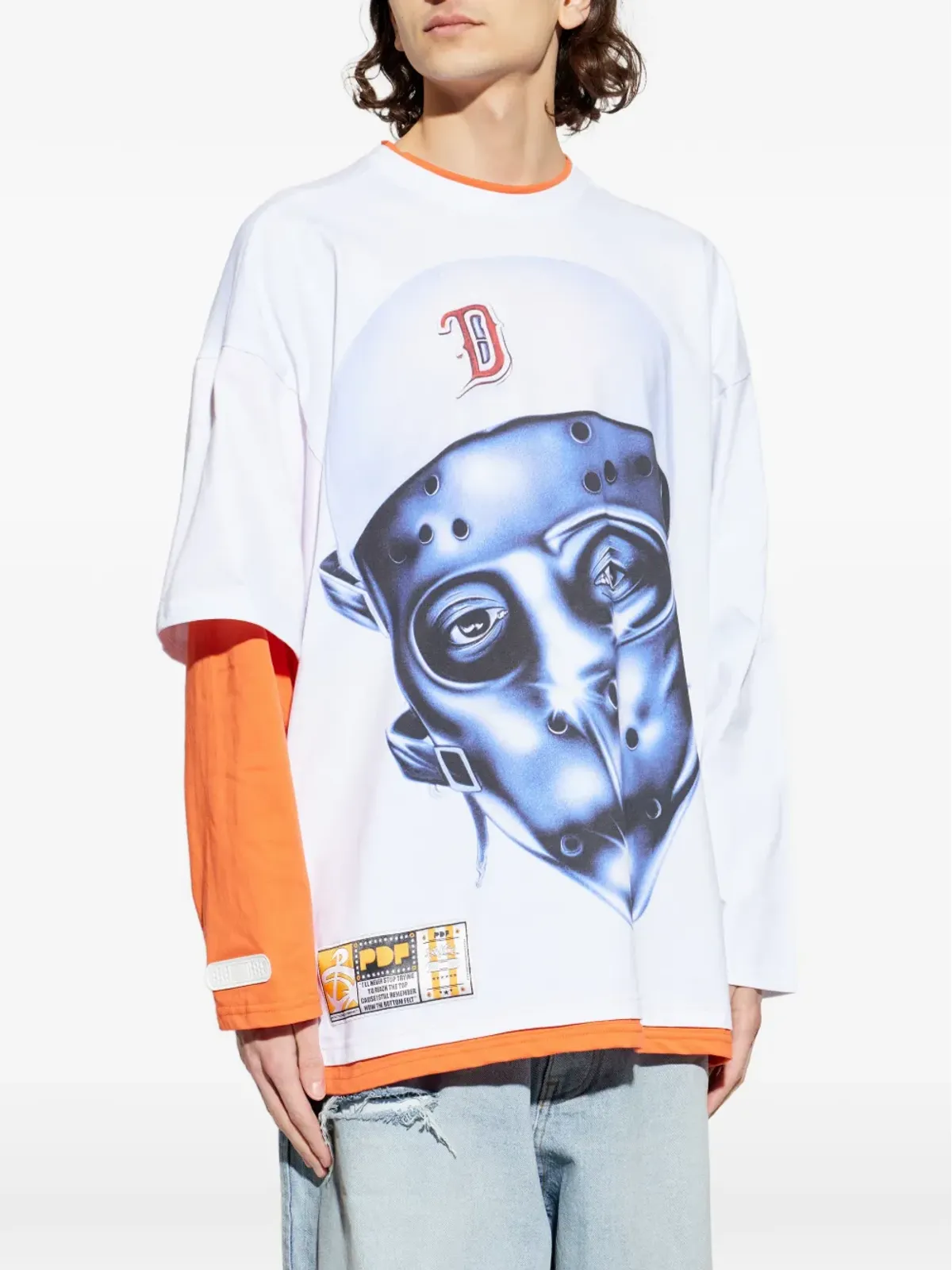 PDF グラフィックプリント クルーネック Tシャツ - 画像3