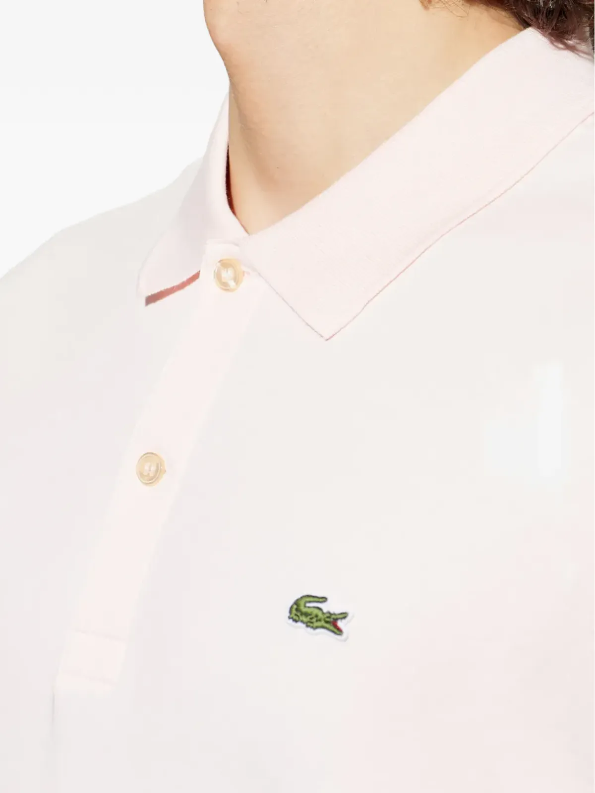 Lacoste 半袖ロゴポロシャツ ピンク - 画像5