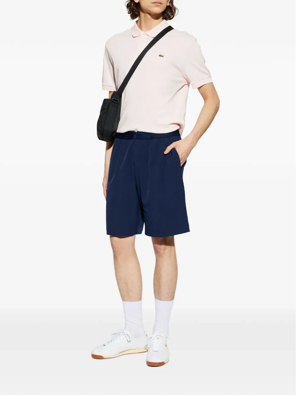 Lacoste 半袖ロゴポロシャツ ピンク - 画像2