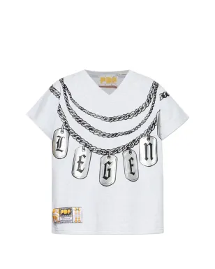 PDF チェーンプリントVネックTシャツ - サムネイル1