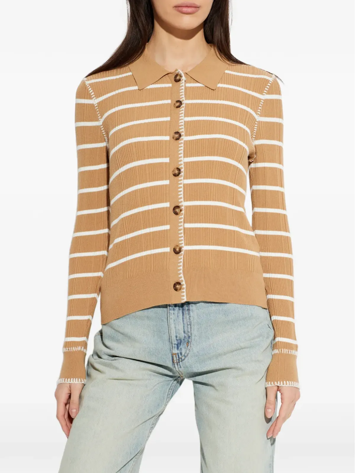 rag & bone ストライプボタンカーディガン - 画像3