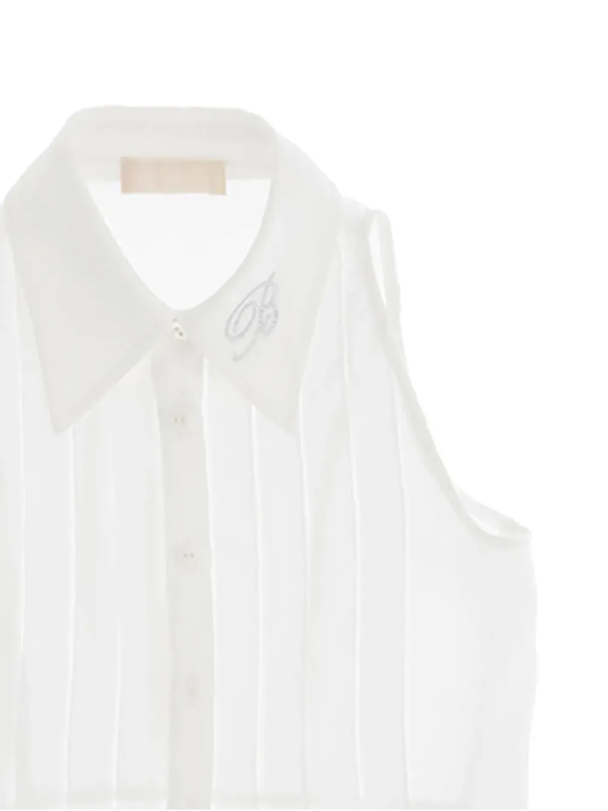 Miss Blumarine ロゴ刺繍入りブラウス - 画像2