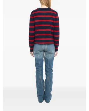 Zadig&Voltaire ストライプ柄ポケット付きカーディガン ブルー - サムネイル3
