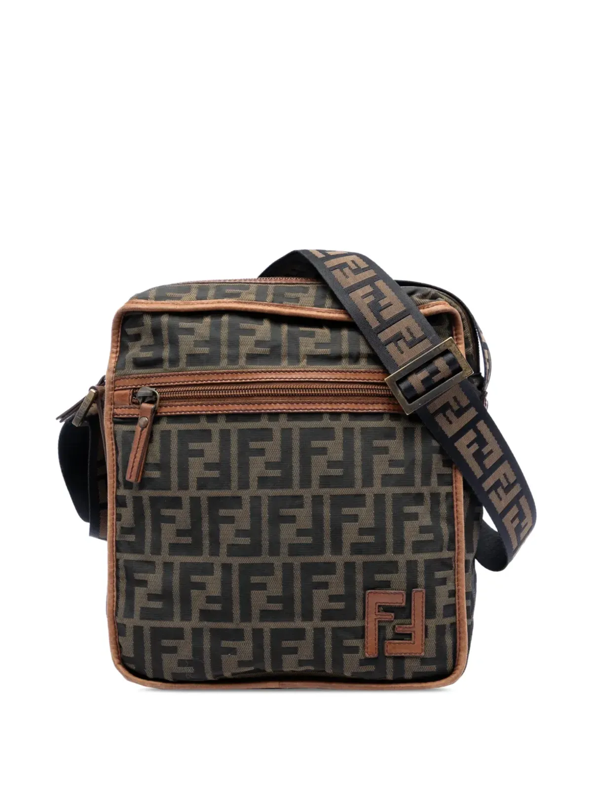Fendi Pre-Owned Zucca Canvas クロスボディバッグ ブラウン - 画像1