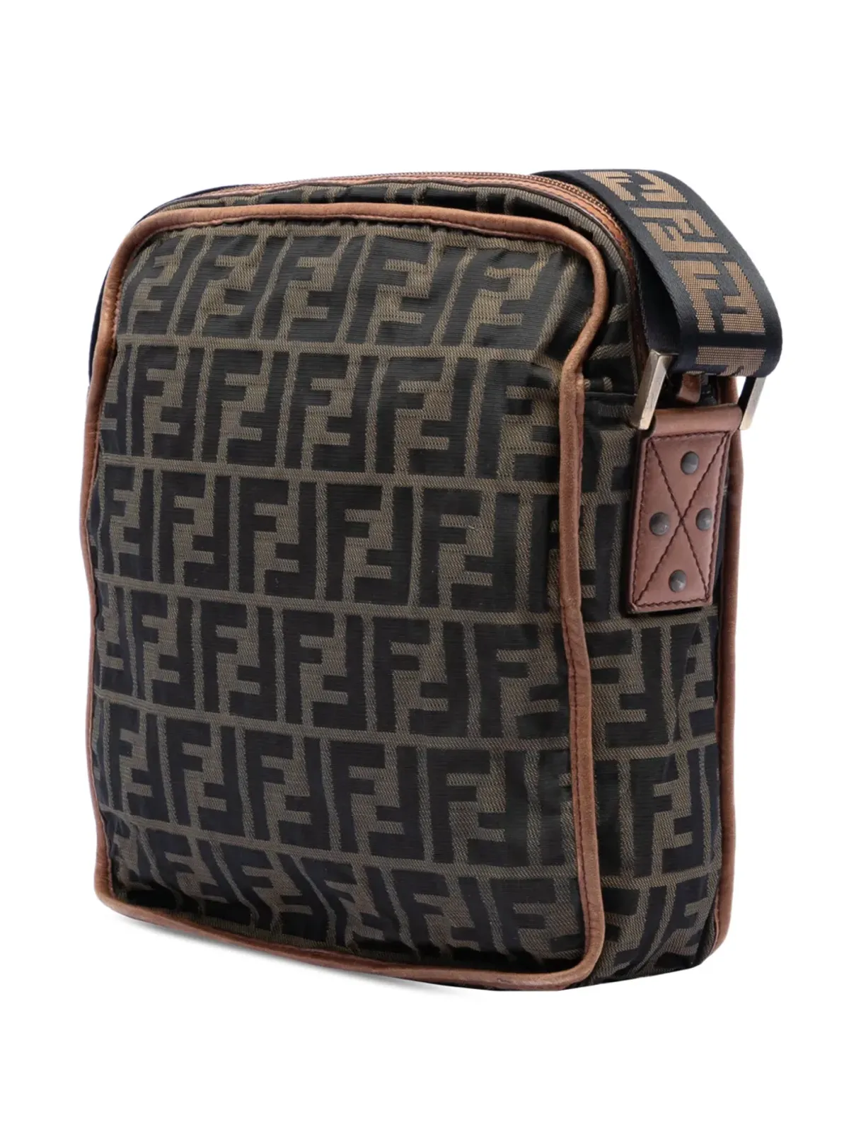 Fendi Pre-Owned Zucca Canvas クロスボディバッグ ブラウン - 画像3