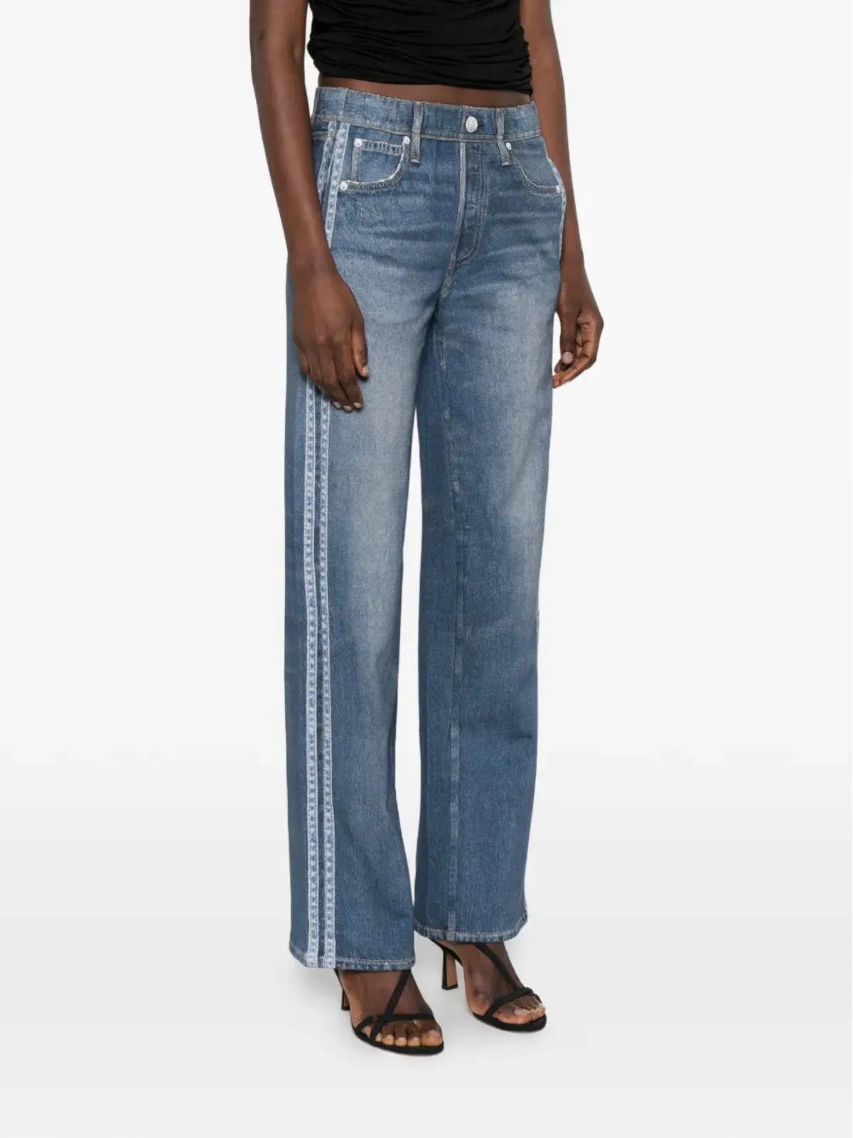 rag & bone デニムプリント トラックパンツ - 画像3