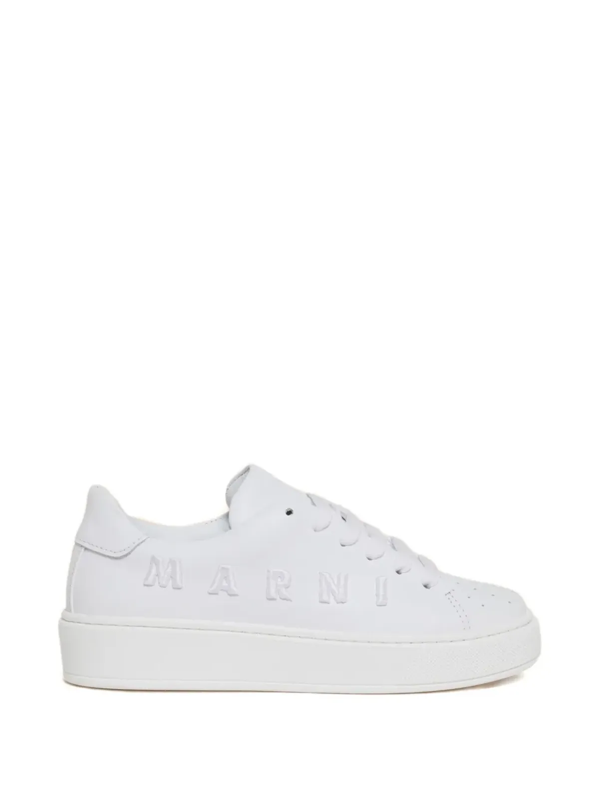Marni Kids 白いレザーのスニーカー - 画像2