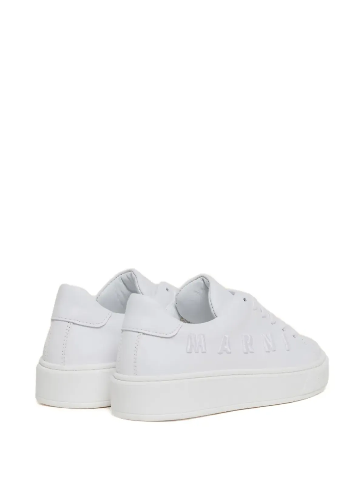 Marni Kids 白いレザーのスニーカー - 画像3