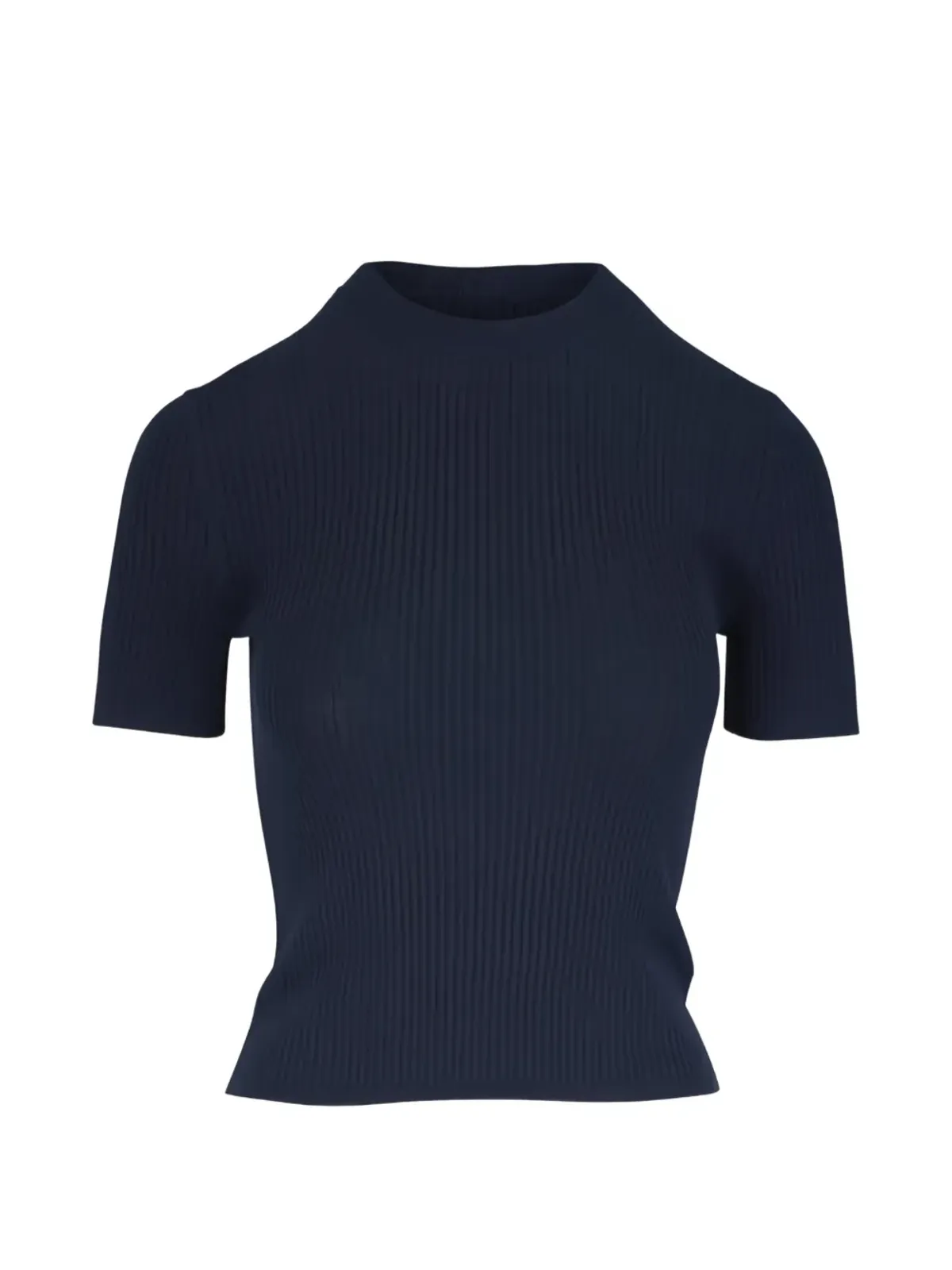 Nili Lotan Dorset ribbed short-sleeved top - Blue - 画像1