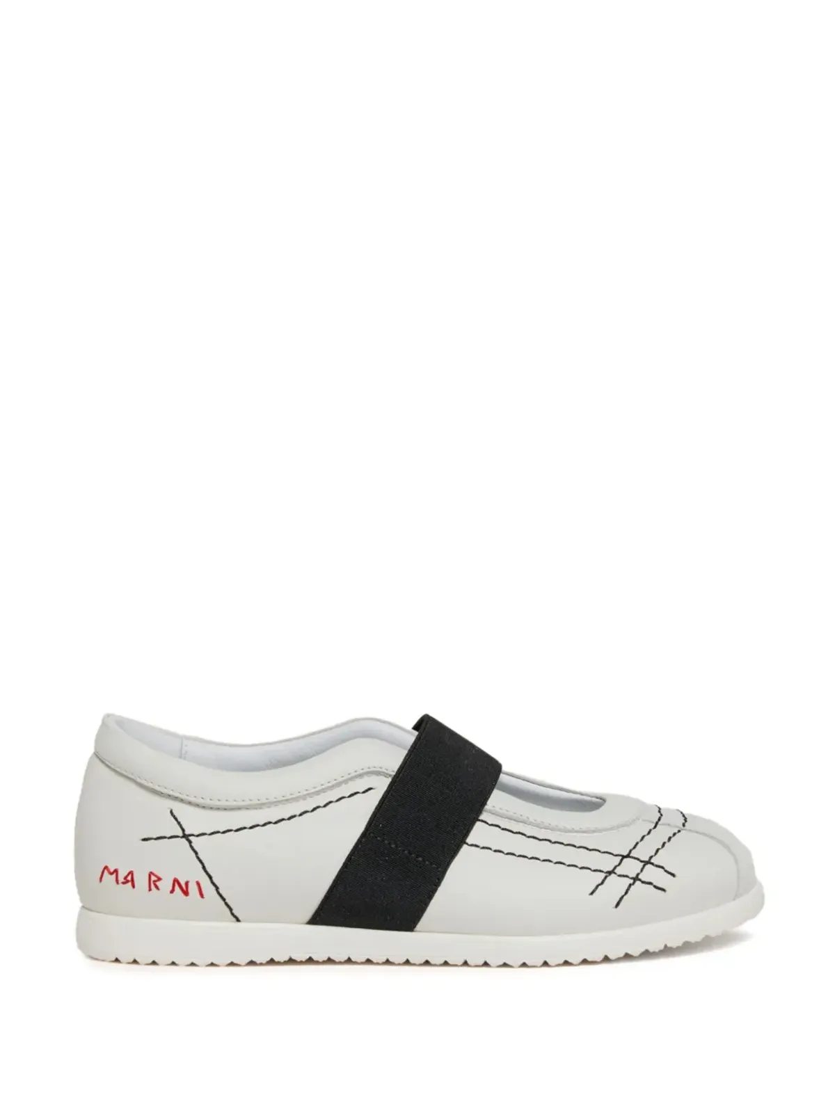 Marni Kids ステッチングスニーカー - 画像2