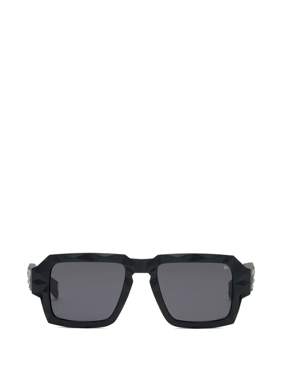 Philipp Plein Eyewear Matrix ダイヤモンドカット・スクエア・サングラス - ブラック - 画像1