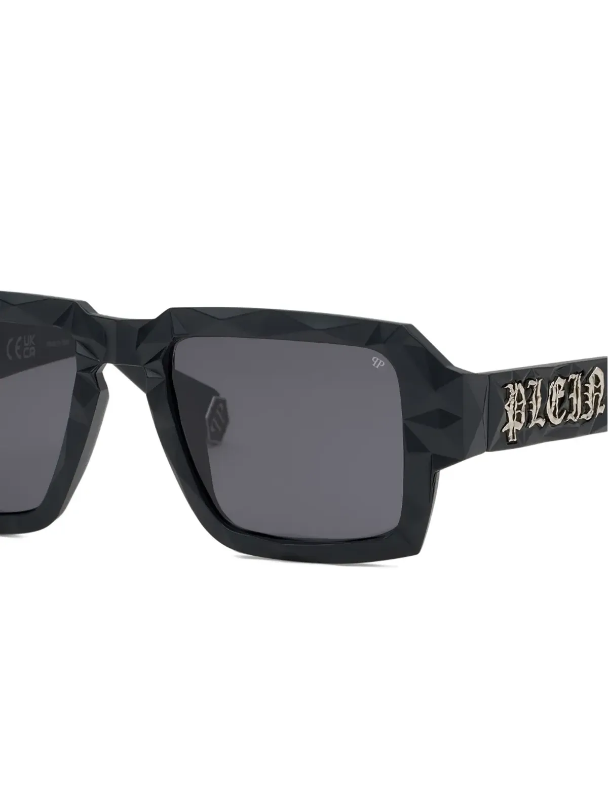 Philipp Plein Eyewear Matrix ダイヤモンドカット・スクエア・サングラス - ブラック - 画像5