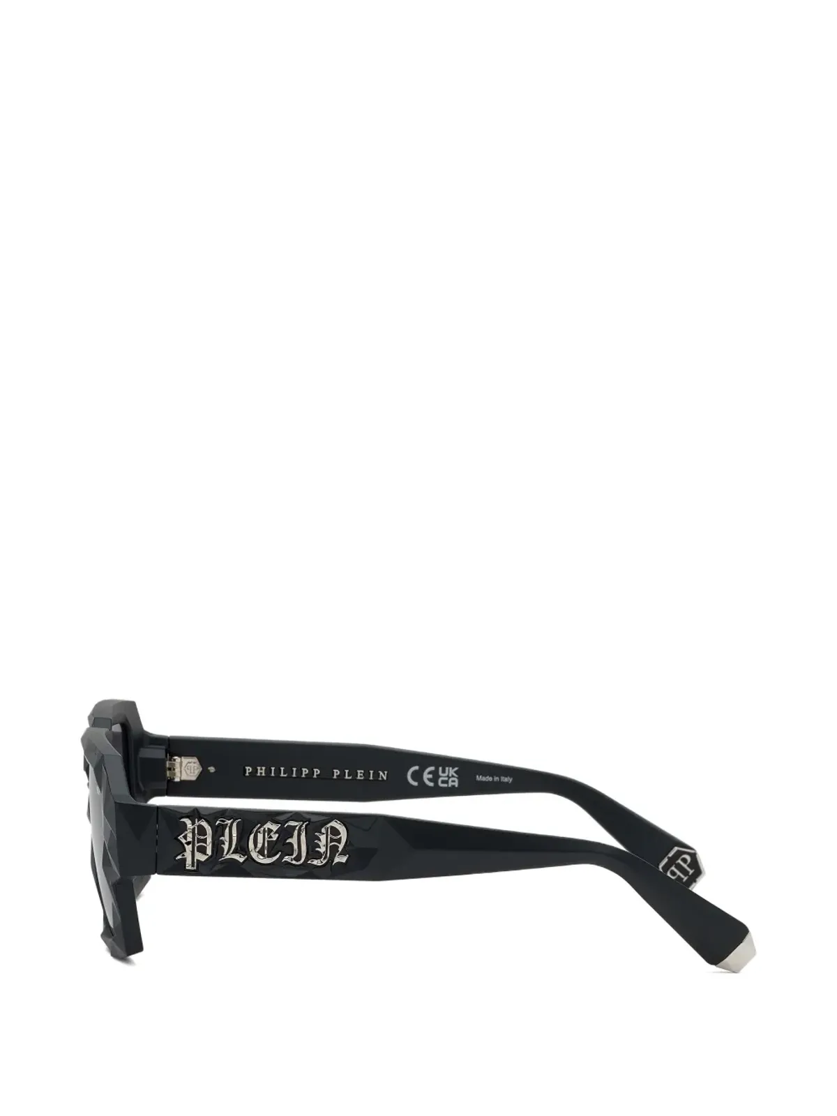 Philipp Plein Eyewear Matrix ダイヤモンドカット・スクエア・サングラス - ブラック - 画像4