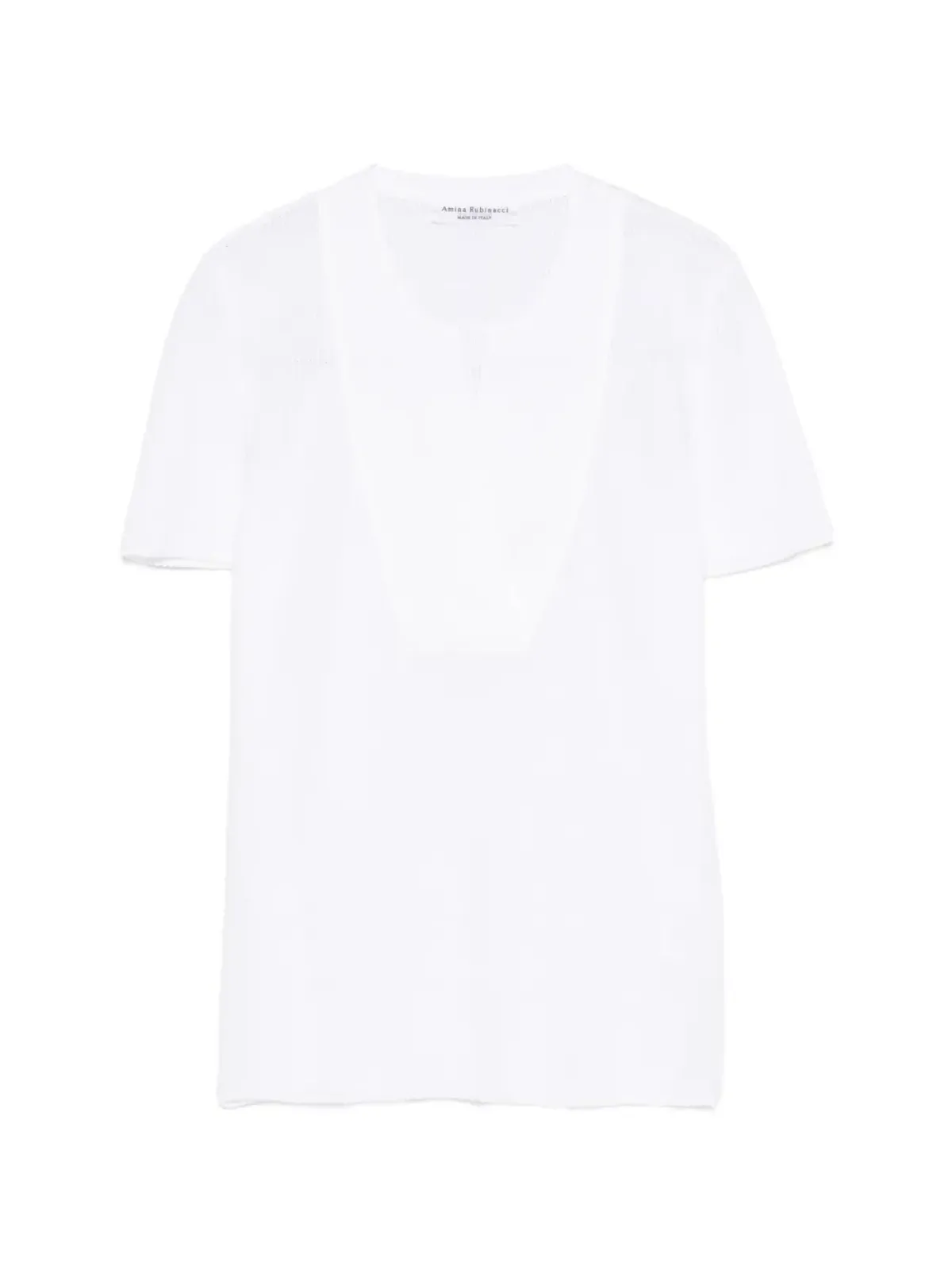 Amina Rubinacci Venezia V-neck blouse - White - 画像1