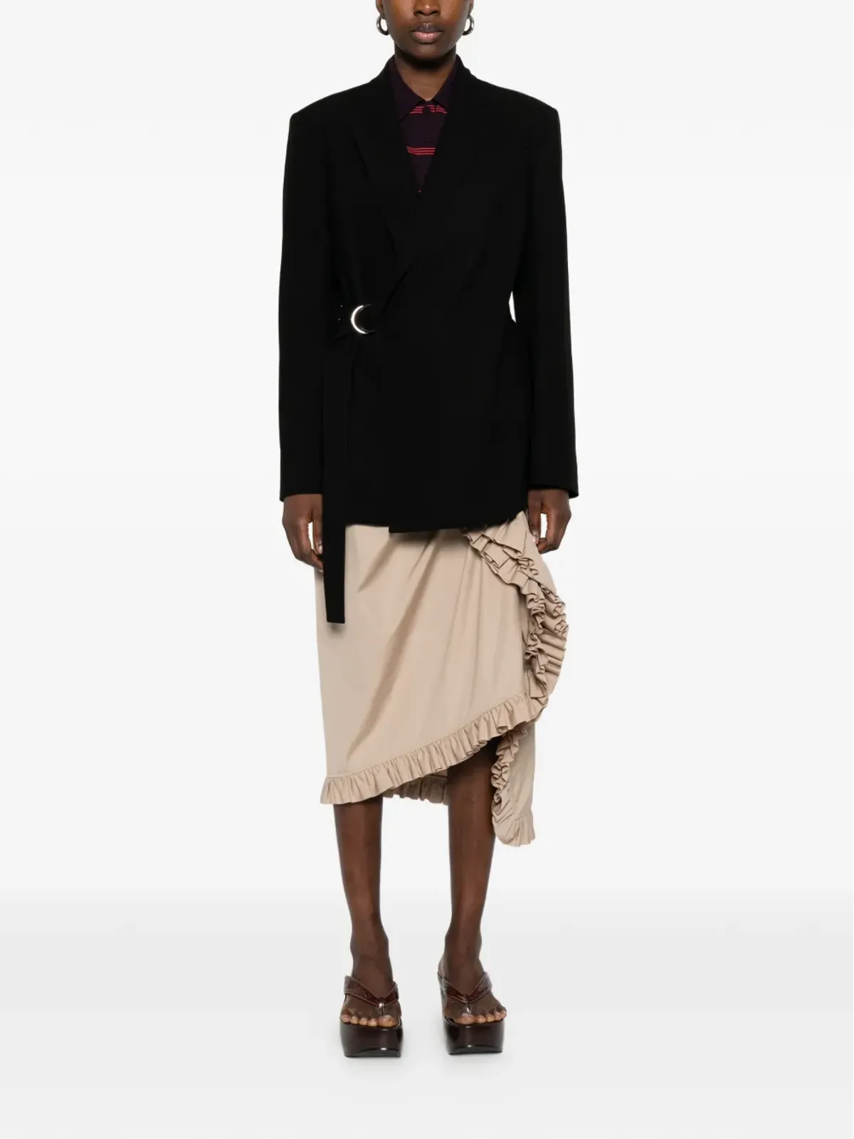 LOEWE バックル付きウールブレザー - 画像2