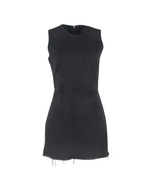 Alexander Wang ローヘムデニムミニドレス - ブラック - サムネイル1