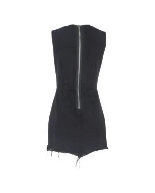 Alexander Wang ローヘムデニムミニドレス - ブラック - サムネイル2