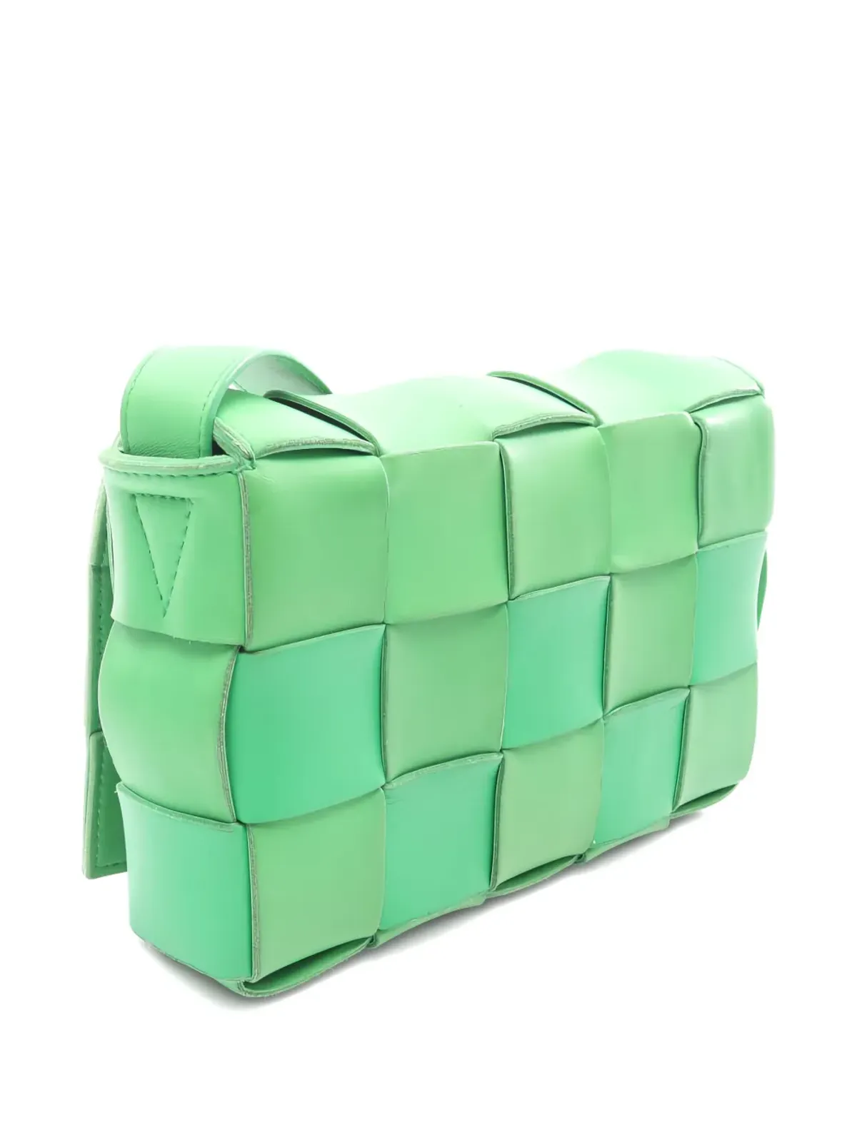 Bottega Veneta ビンテージ 00s maxi Cassette Intrecciato クロスボディバッグ - グリーン - 画像2