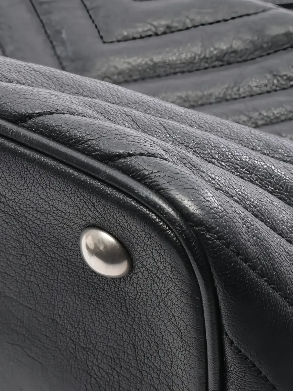 Saint Laurent Pre-Owned 00s チェーンレザー バケットバッグ - 画像4