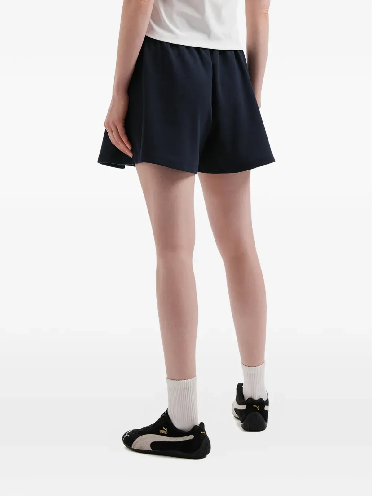 Mini Cream ドローストリングスカート - 画像4