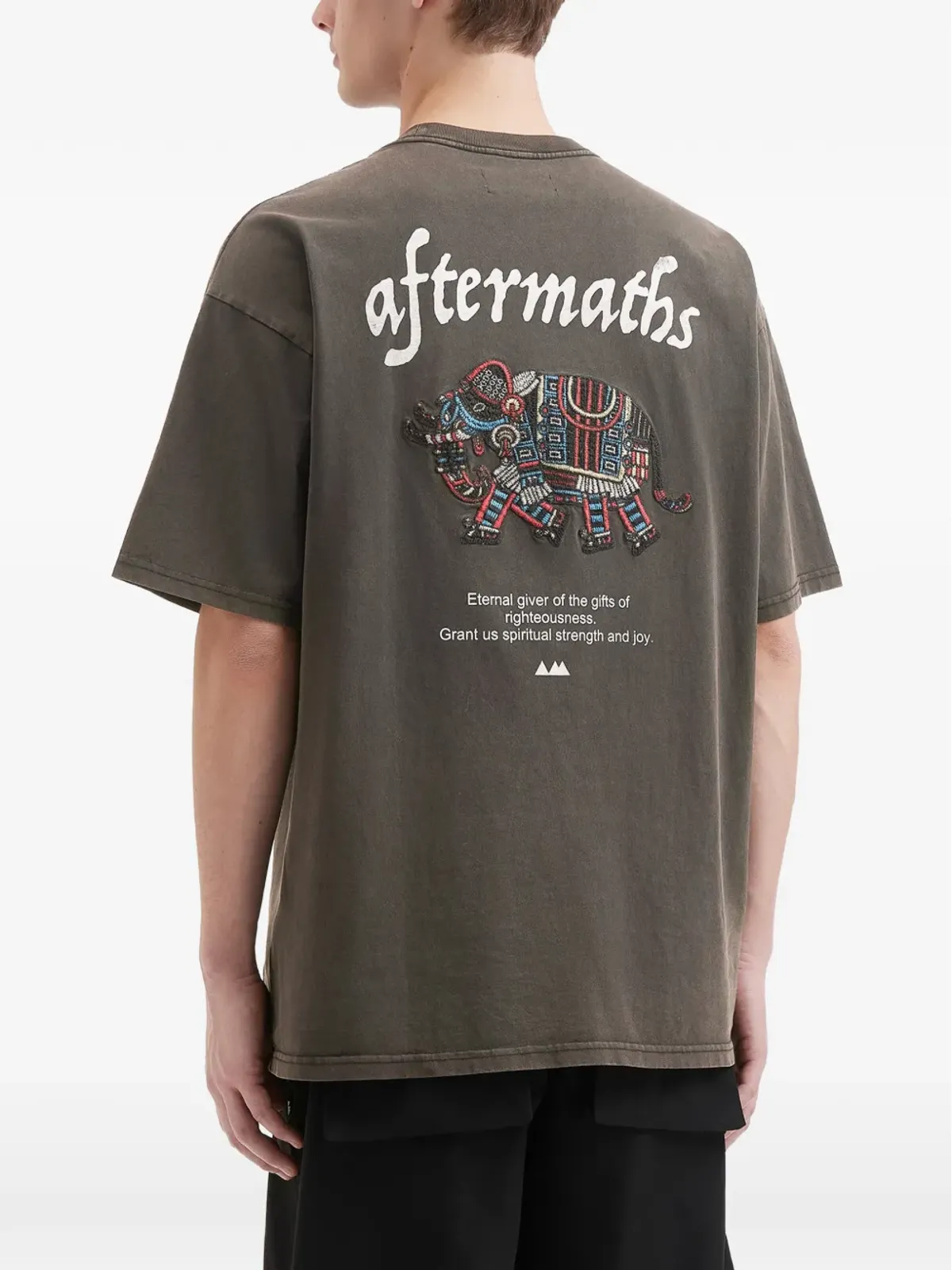 aftermaths パターン柄 半袖Tシャツ - 画像4