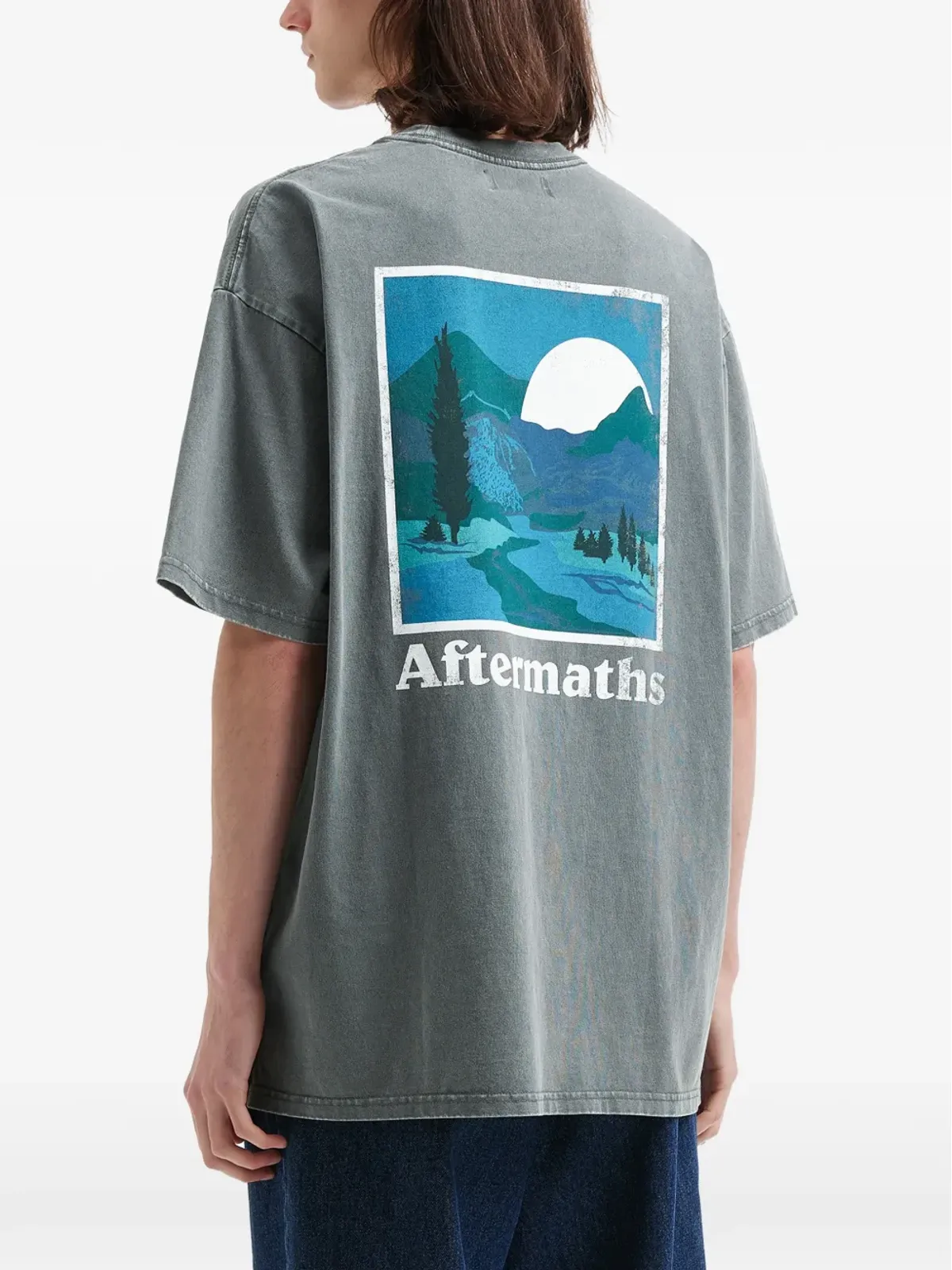 aftermaths ランドスケーププリントTシャツ - 画像4