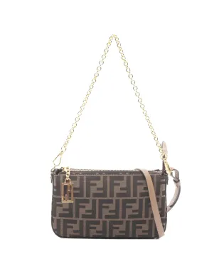 Fendi Pre-Owned ズッカ ポーチ ハンドバッグ - ブラウン - サムネイル1