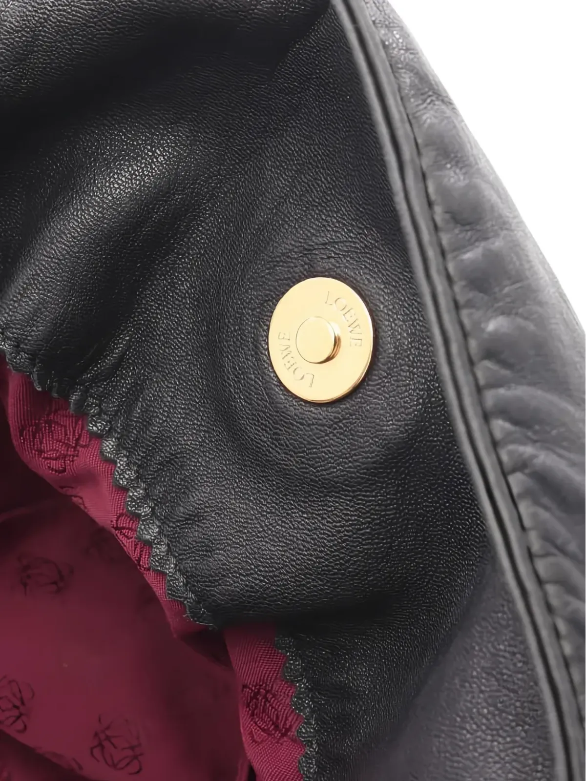 Loewe Pre-Owned フラメンコ タッセル レザー ショルダーバッグ ブラック - 画像5