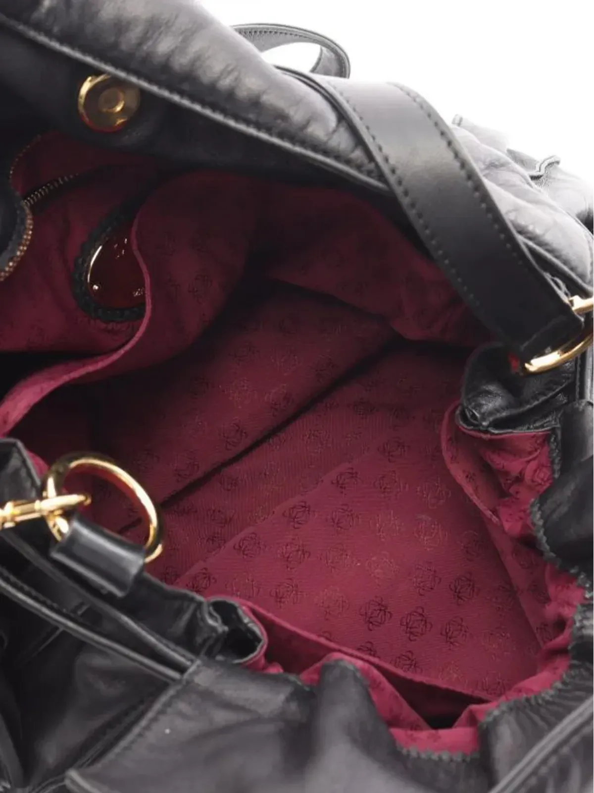 Loewe Pre-Owned フラメンコ タッセル レザー ショルダーバッグ ブラック - 画像3