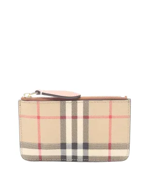 Burberry Pre-Owned チェック柄レザー ZIPウォレット - サムネイル1