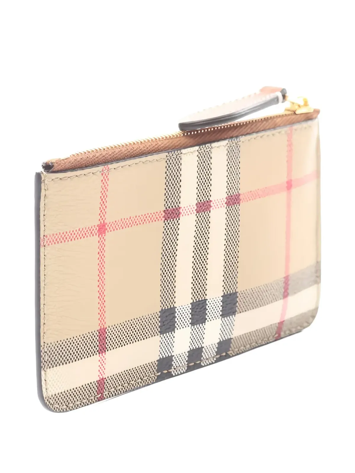 Burberry Pre-Owned チェック柄レザー ZIPウォレット - 画像2