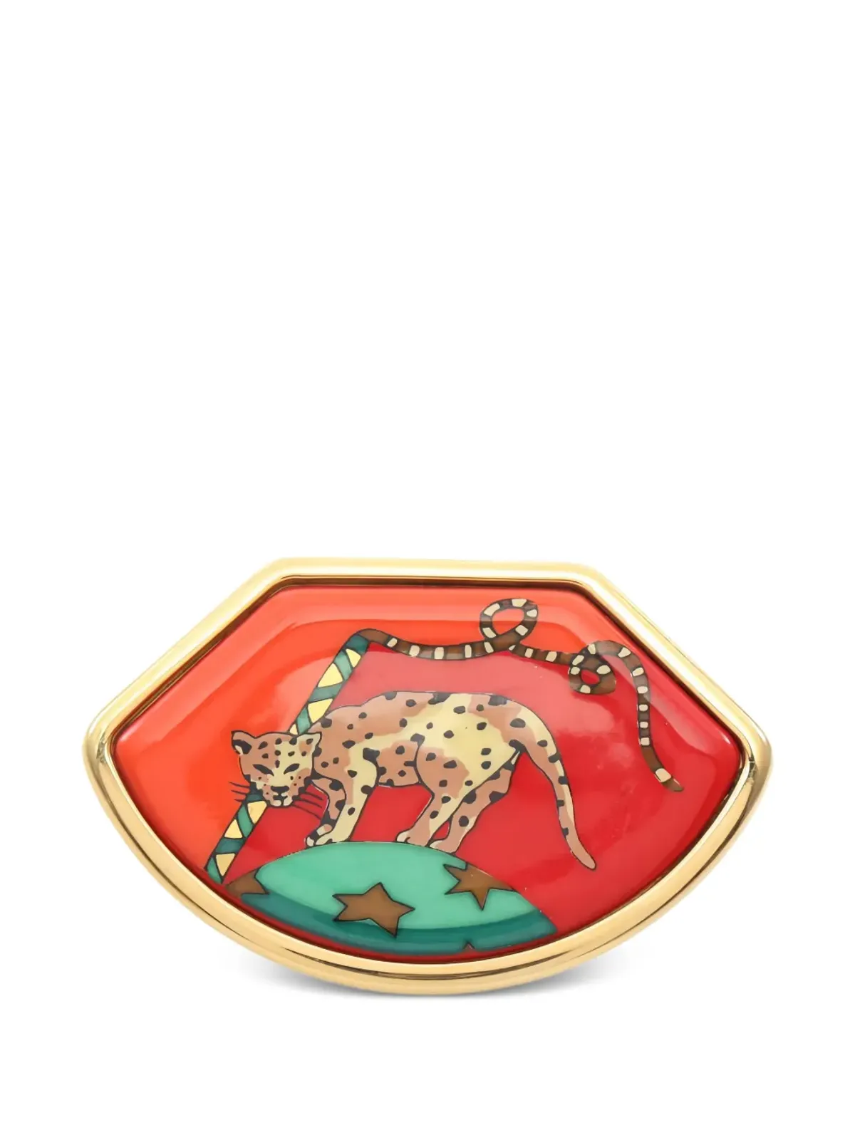 Hermès Pre-Owned 2010s グラフィックプリント ブローチ - 画像1