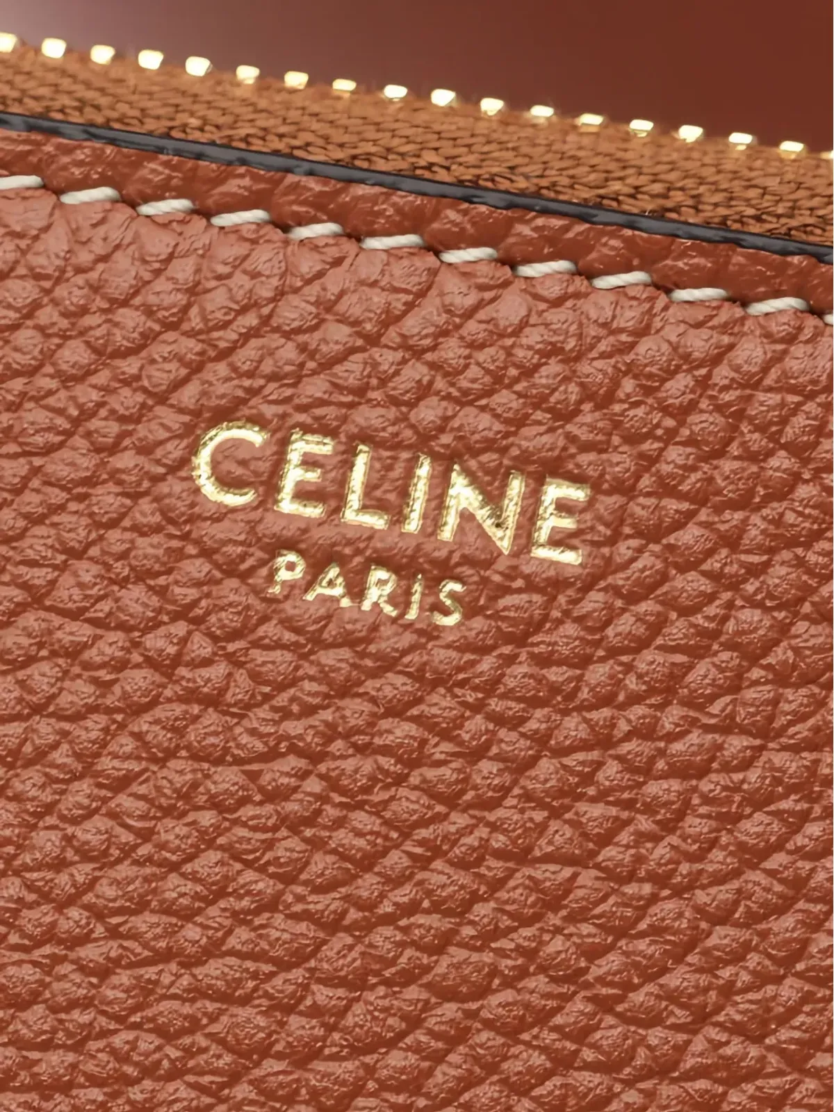 Celine ビンテージ ヒポポタマスレザー ショルダーバッグ ブラウン - 画像4