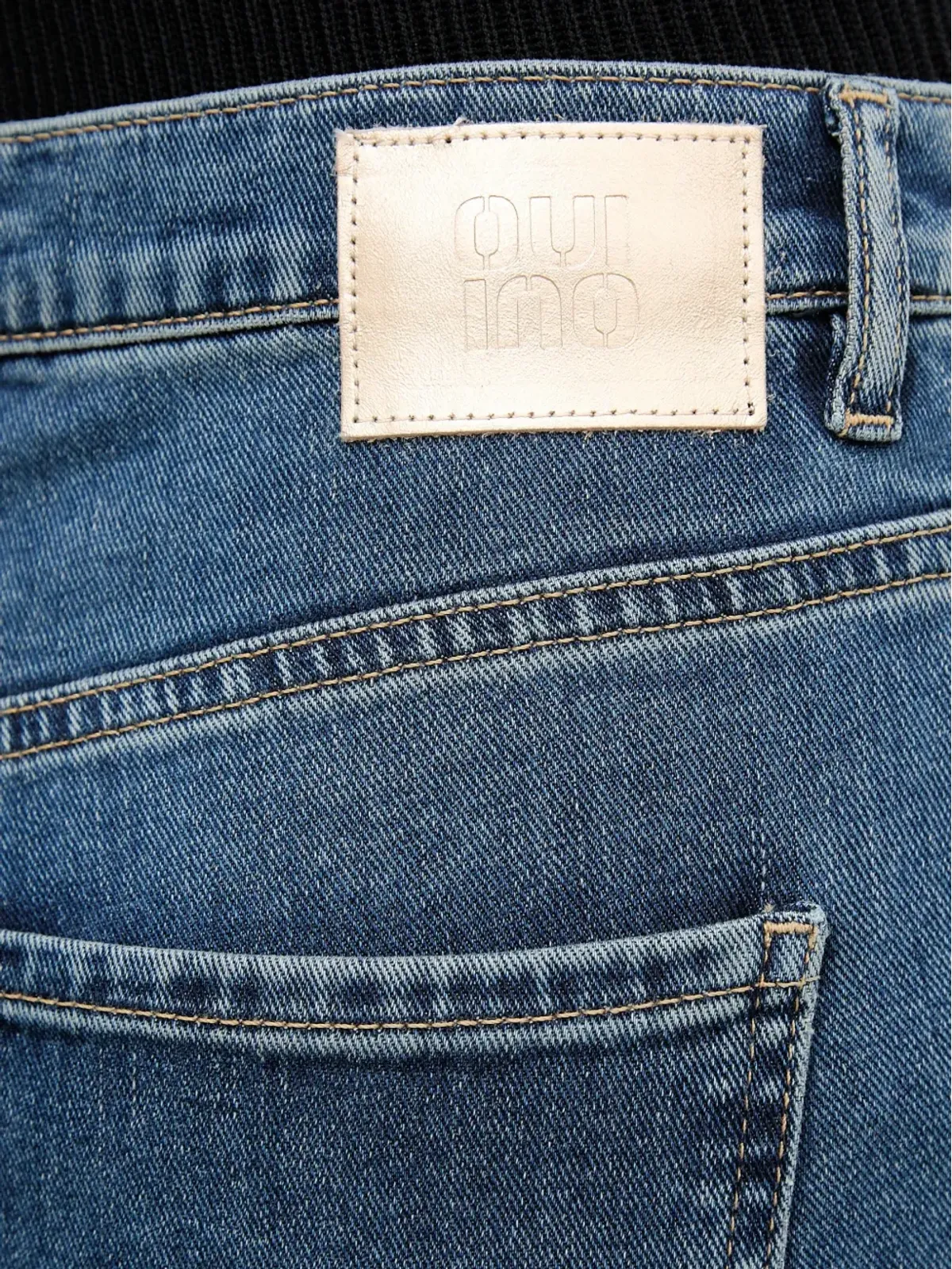 OUI ブルー クロップドジーンズ - 画像4