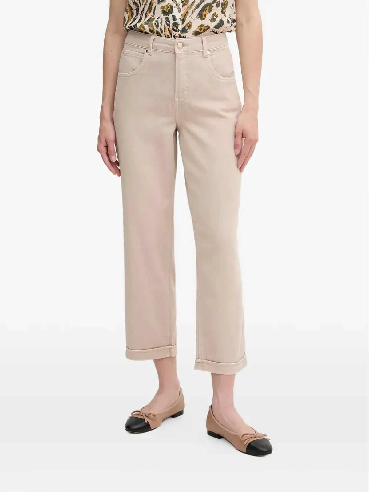 Marc Aurel cuffed trousers - Neutrals - 画像1